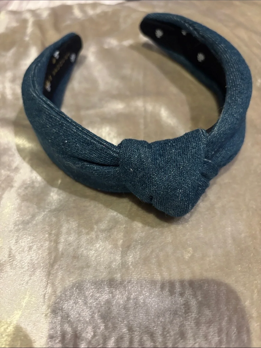 Lele Sadoughi Teal Knotted Fabric Headband